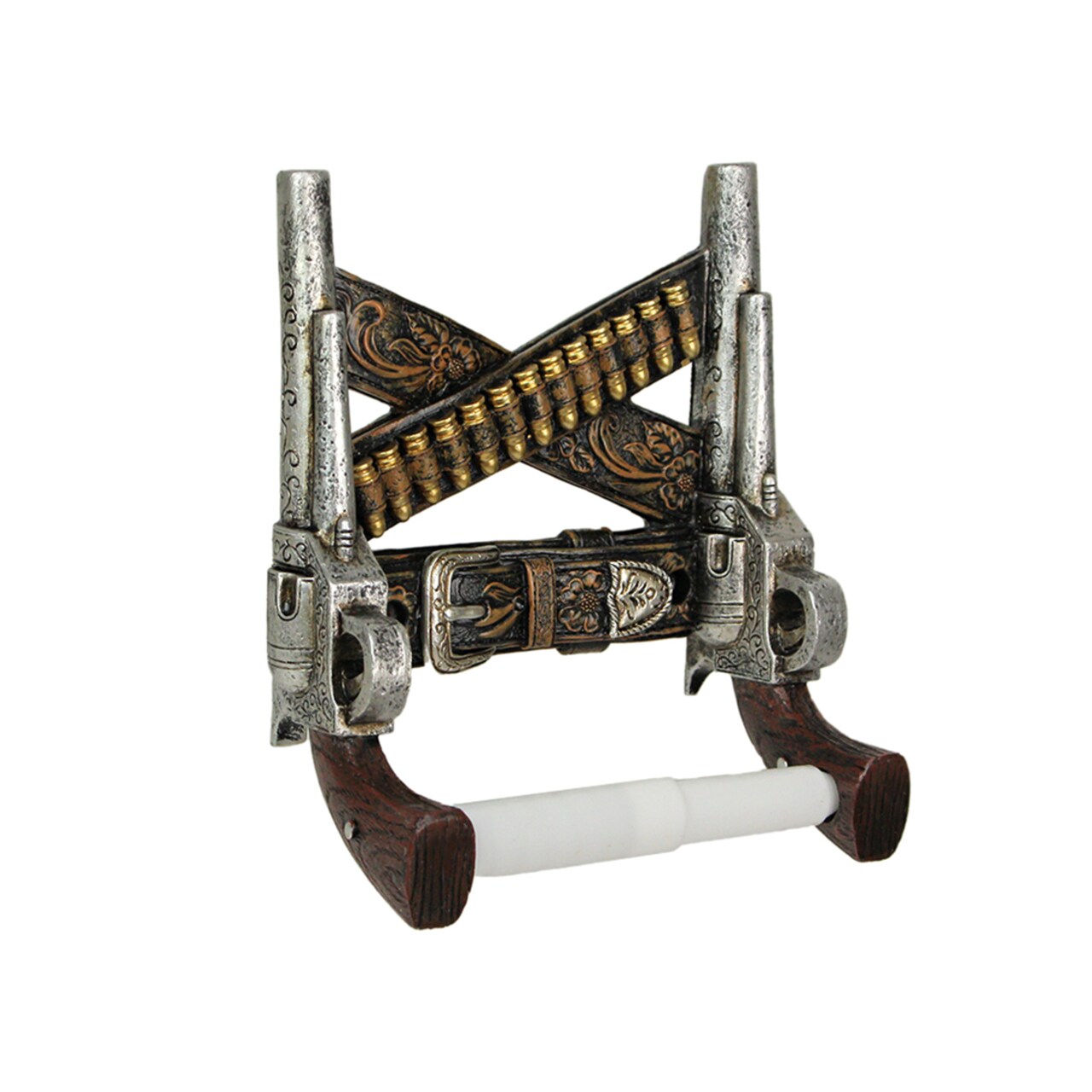 Wild West Gunslinger Holster Toilet Paper Holder Double Pistol Western Cowboy